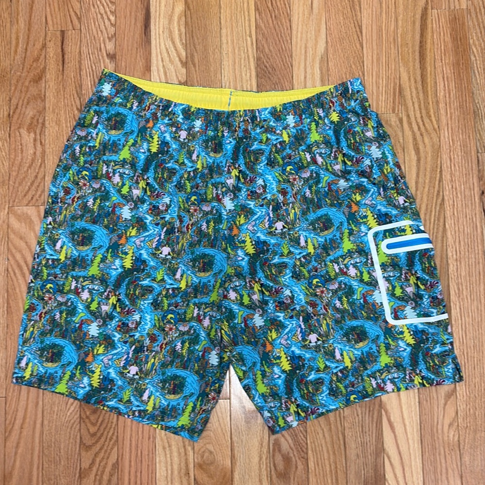 Men's FIELDER BONOBOS Hybrid Cargo Short-Printed Summer Scene - Size Large